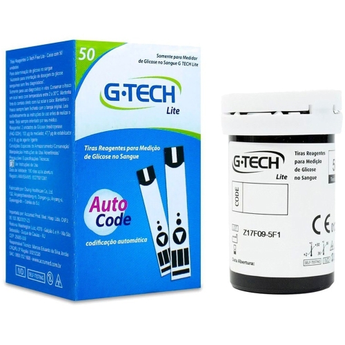 Tiras reagentes G-Tech Lite com 50 unidades