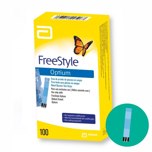 Tiras para Teste Glicemia Freestyle Optium Neo com 100un. Abbott