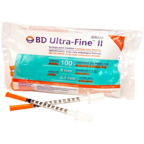 SERINGA BD INSULINA ULTRA-FINE 1ML AG 8X0,30MM PCT C /10