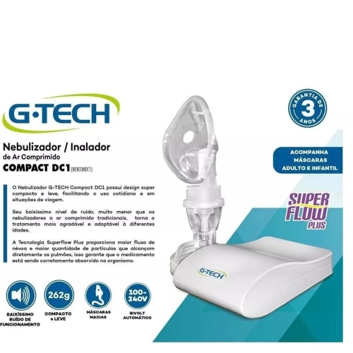 Produto Nebulizador/Inalador Compact G-Tech DC1 